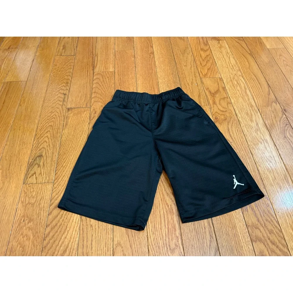 Jordan Kids‎ Mesh Basketball Shorts Black Jumpman Logo Size Small S Athletic